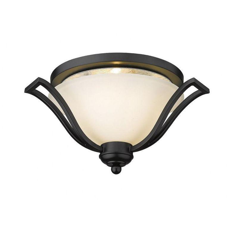 Z-Lite Lagoon 3 - Light Semi-Flush Mount in  Matte Black