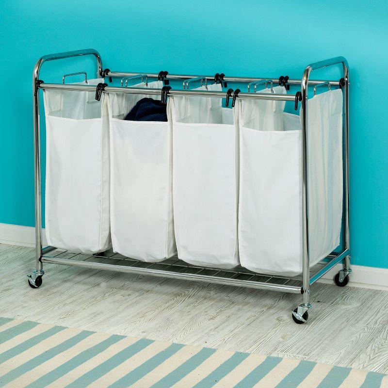 Honey-Can-Do Quad Laundry Sorter Chrome