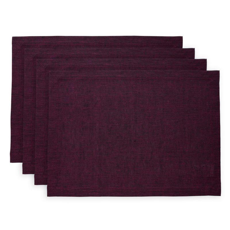 Athena - 100% Pure Linen Rectangle Placemats (Set of 4)