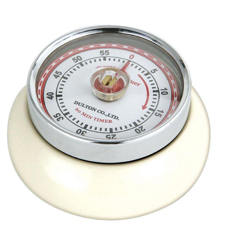 Cream Retro Magnetic Steel Kitchen Timer