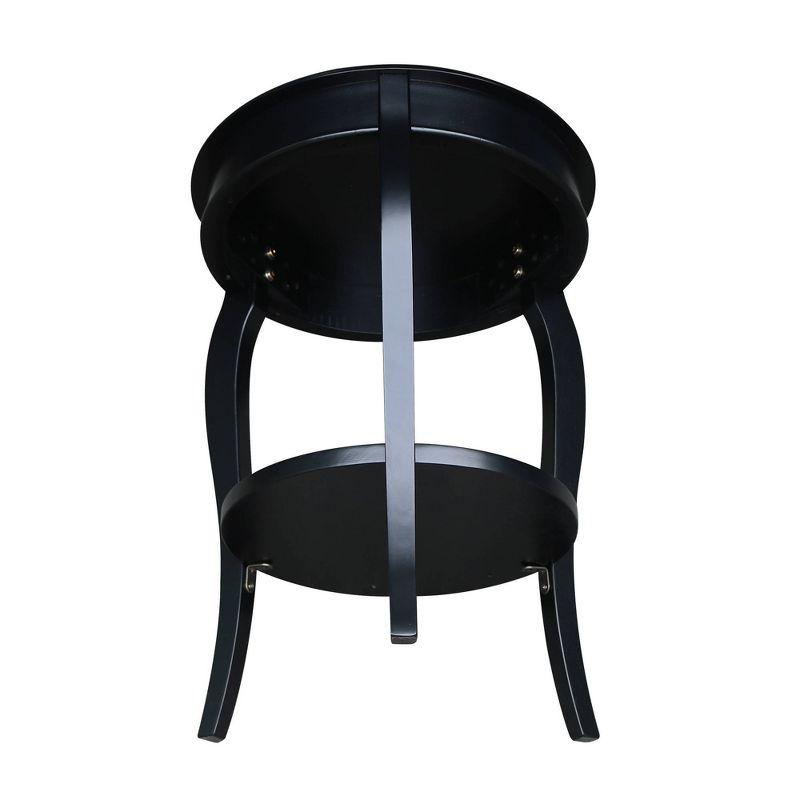 Cambria 25'' Black Solid Parawood Round End Table