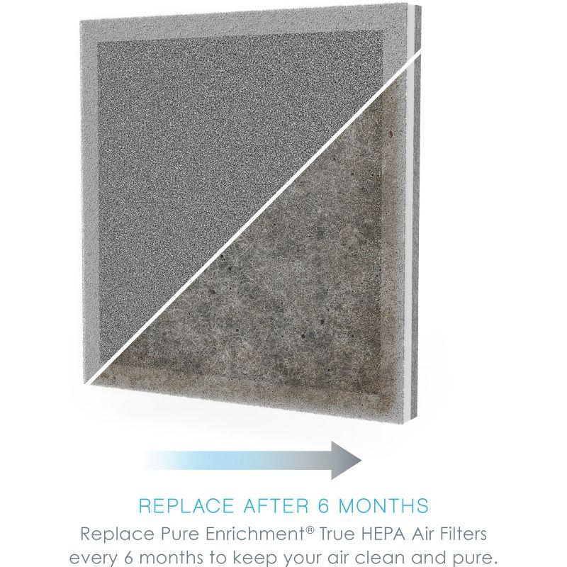 Pure Enrichment Pure Zone 3-in-1 True HEPA Air Filter: PureZone Replacement Filter, Captures Dust & Smoke, 9"x8.5"x1"