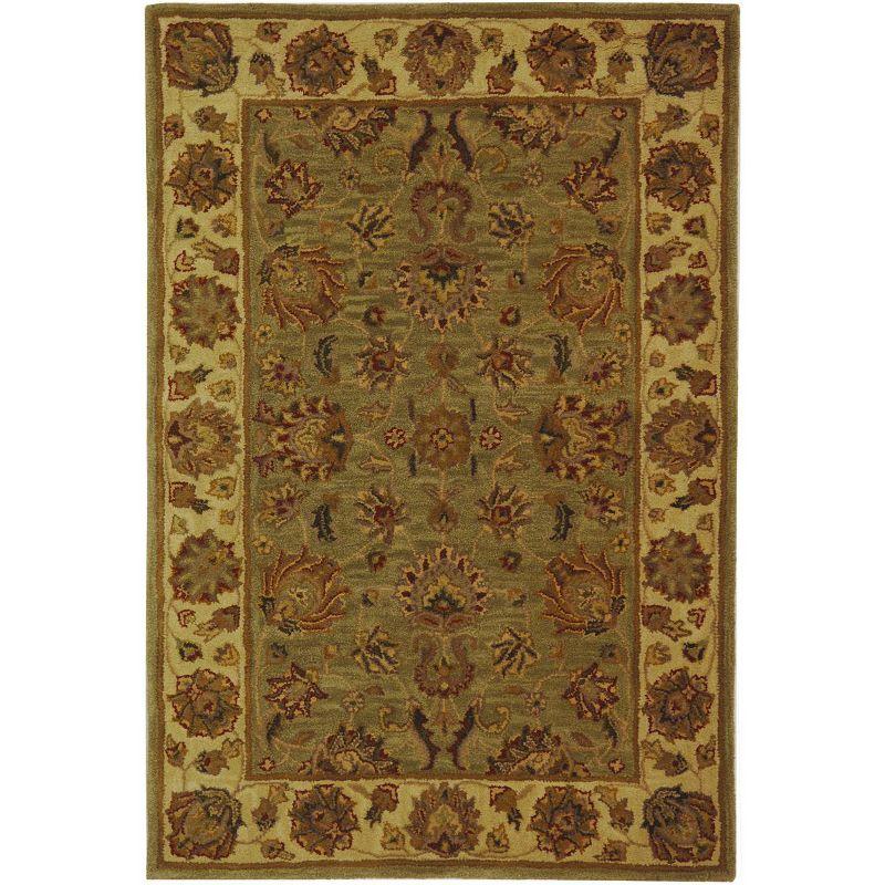 Heritage HG343 Hand Tufted Area Rug - Green/Gold - 4'x6' - Safavieh.