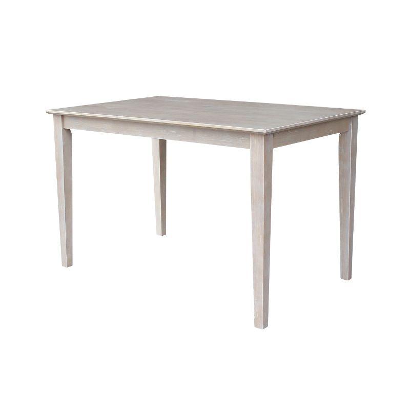 Solid Wood 30"X 48" Dining Table Washed Gray Taupe - International Concepts