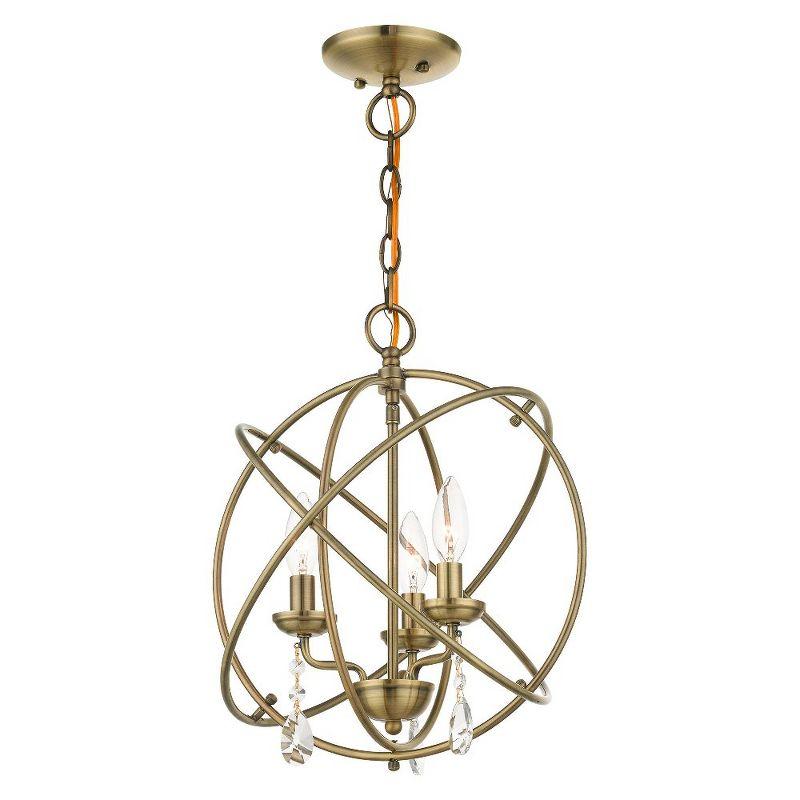 Livex Lighting Aria 3 - Light Chandelier in  Antique Brass