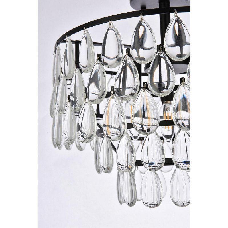 Elegant Lighting Mila 16 inch flush mount in black