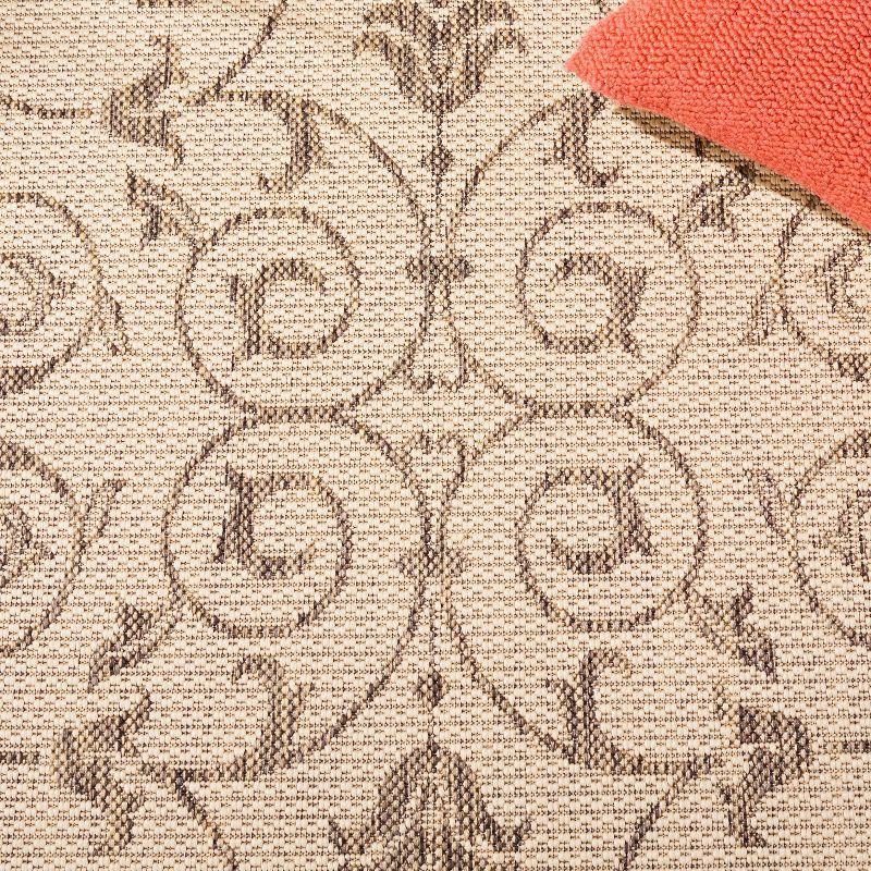 Courtyard CY2098 UV & Stain Resistant Non-Shedding Power Loomed Indoor/Outdoor Accent Rug - Natural/Brown - 2'7"x5' - Safavieh