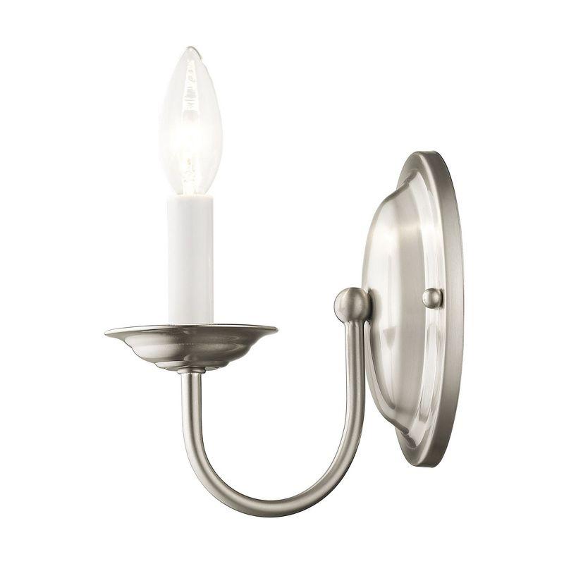 Livex Lighting Home Basics 1 - Light Wall Light in  Brushed Nickel