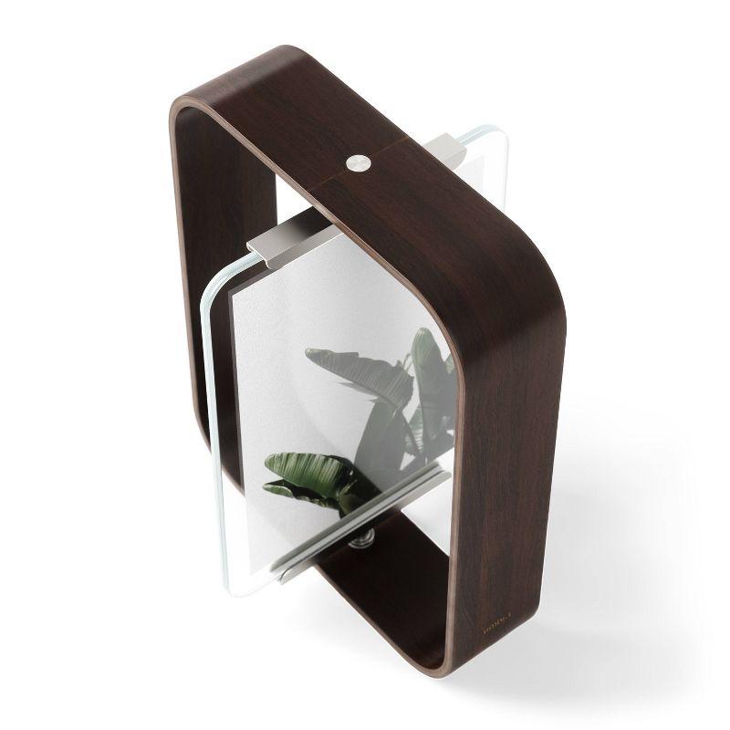 Aged Walnut 360-Degree Rotating Double-Sided Tabletop Frame