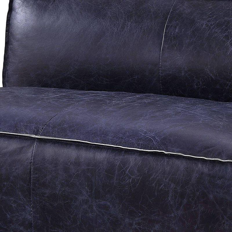 52" Birdie Sofa with Top Grain Leather Vintage Blue - Acme Furniture