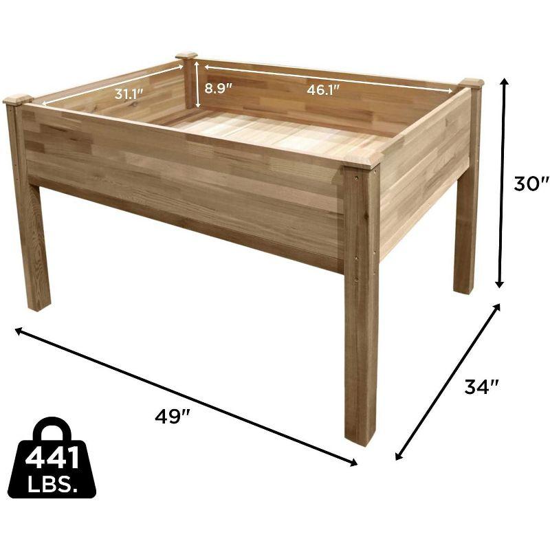 Jumbl 48" Cedar Wood Elevated Garden Bed Planter Box