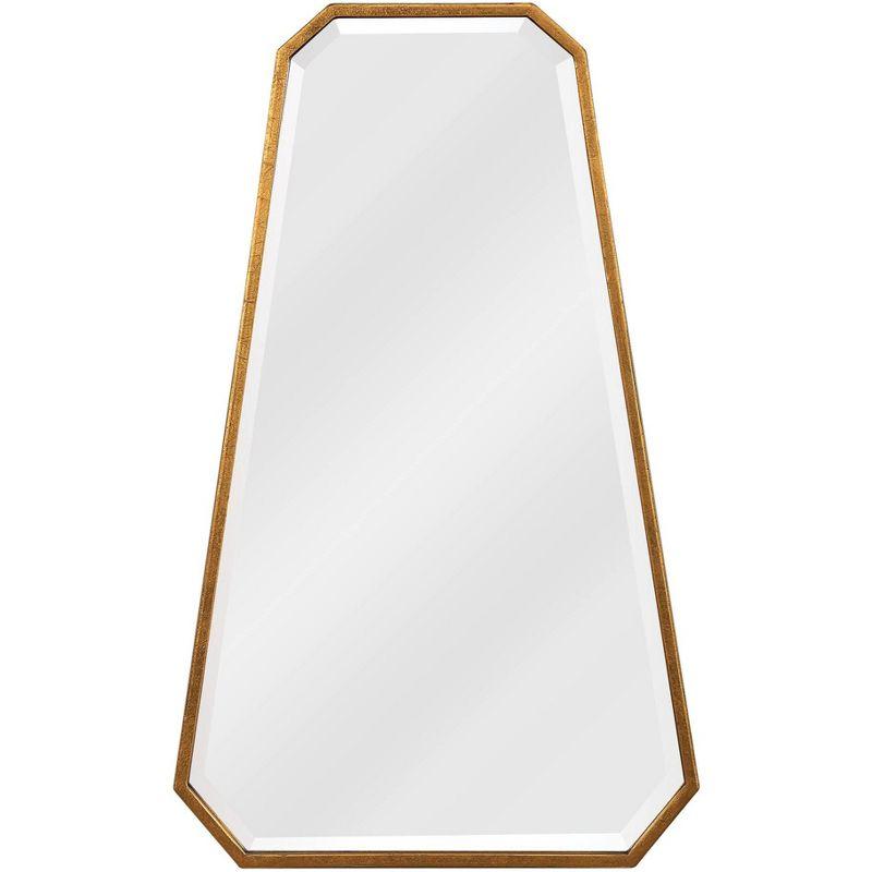 Contemporary Octagon Gold Leaf Vanity Mirror 22"x36"