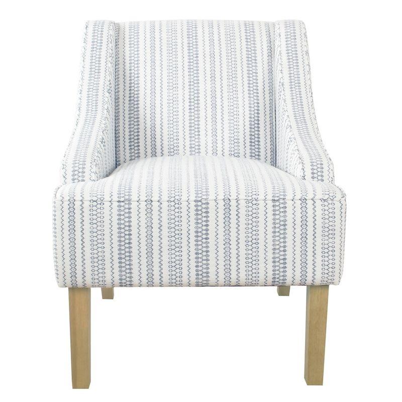 Classic Swoop Accent Armchair Striped Blue - HomePop