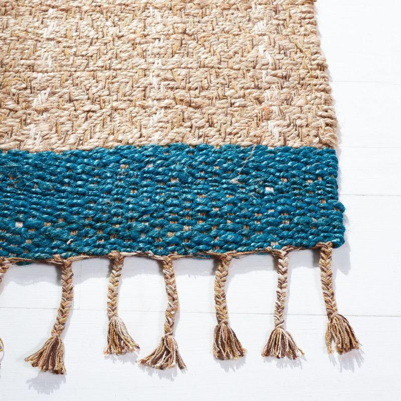 Cape Cod Handwoven Cotton Blue & Natural 5'x8' Area Rug