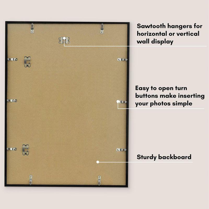 Americanflat Picture Frame with Oversized Mat - Gallery-Style Frames for Photos or Artwork - Multiple Sizes
