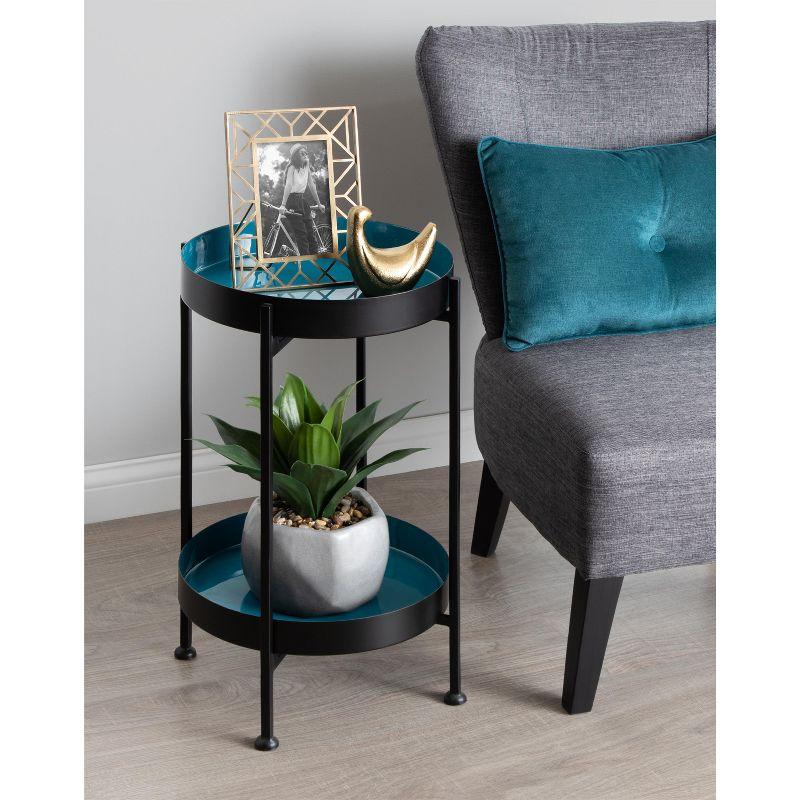 Kate and Laurel Nira Two-Tiered Metal Side Table