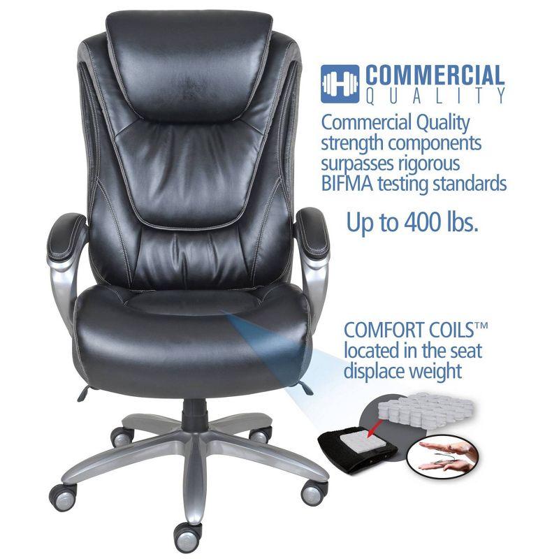 Serta Serta Baxter Big and Tall Smart Layers Executive Office Chair with Layered Body Pillows