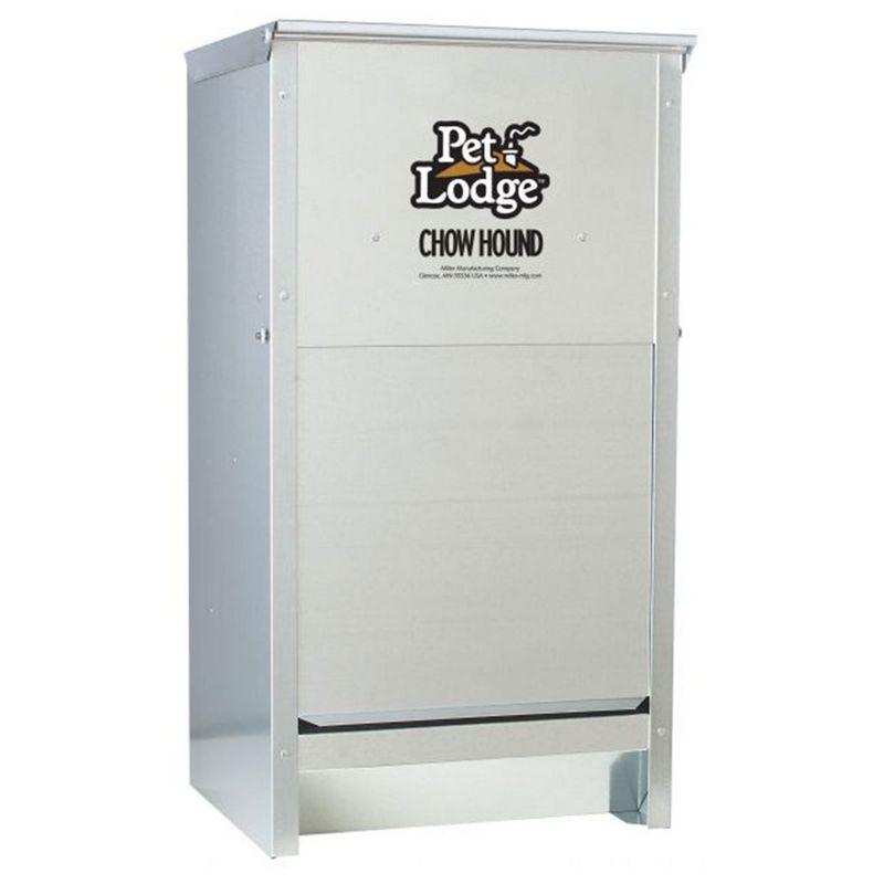 Little Giant Pet Lodge Dry Food Automatic Steel Dog Feeder Chow Hound 25 Pound Capacity