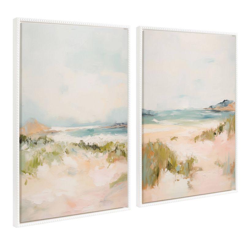 Kate & Laurel All Things Decor (Set of 2) 23"x33" Sylvie Beaded Tranquil III and V Framed Arts by Amy Lighthall White