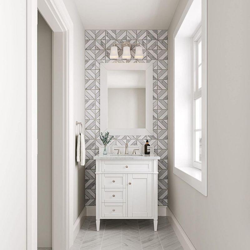 James Martin Vanities Weston 29" Rectangular Mirror, Bright White
