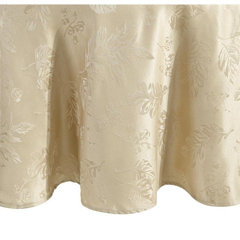 Elrene Elegant Woven Leaves Jacquard Damask Fall Tablecloth - Elrene Home Fashions