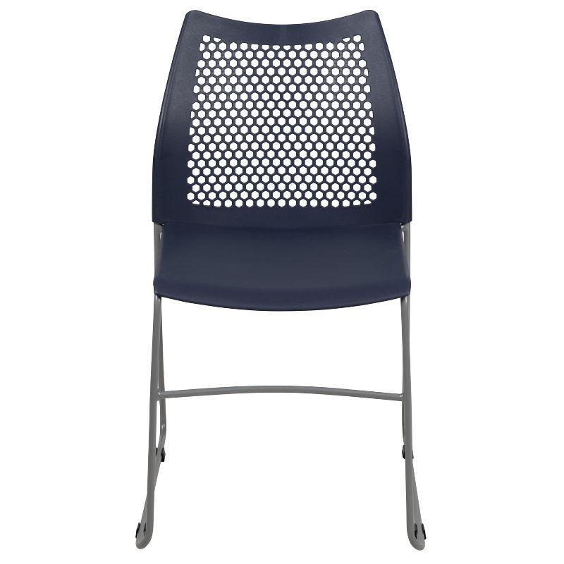 Flash Furniture Antonia 661 lb. Capacity Stack Chair with Air-Vent Back and Powder Coated Sled Base