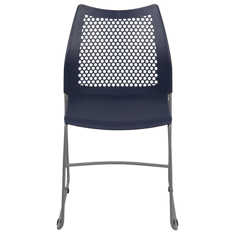 Antonia 661 lb. Capacity Stack Chair with Air-Vent Back and Powder Coated Sled Base