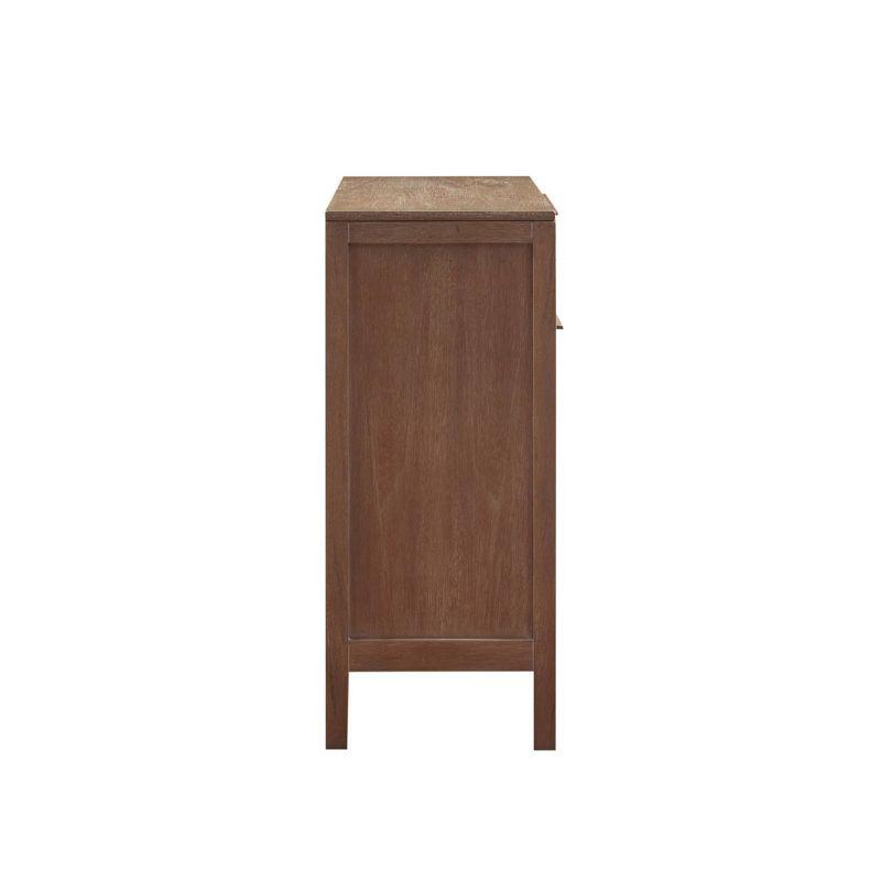 Addison Accent Chest Natural - Madison Park: Solid Wood, Cane Webbing, Storage Shelf, Locking Doors