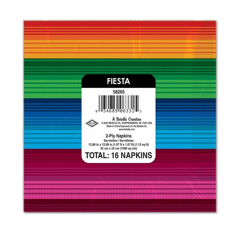 Beistle Fiesta Luncheon Napkins, (48/Pkg) Multicolored