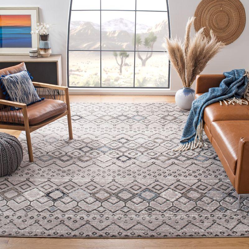Amsterdam AMS108 Power Loomed Indoor Area Rug - Light Grey/Brown - 9'x9' - Safavieh