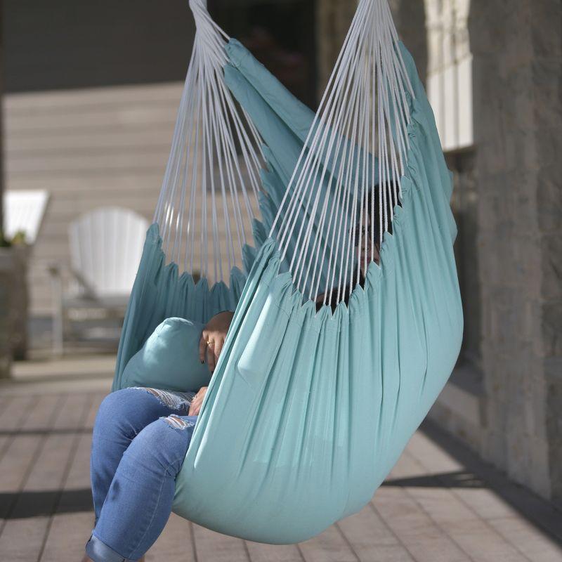 Vivere deluxe polyester hammock chair - Aqua