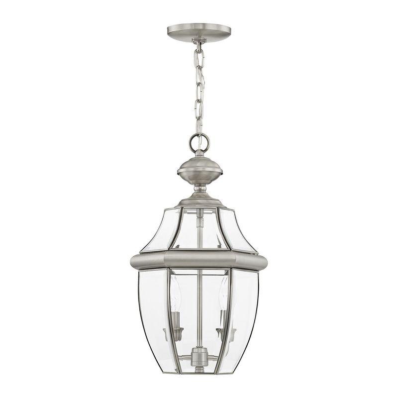 Lighting Lumens 2 Light Outdoor Chain Lantern Pendant with Clear Glass Shade