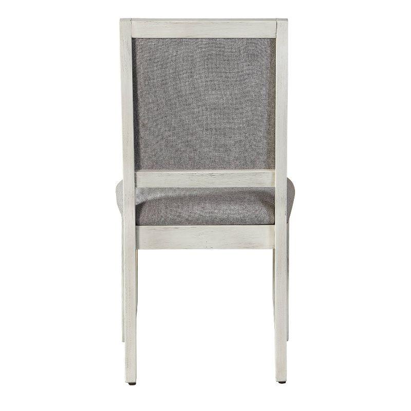 Set of 2 18" Canova Parsons Chairs White - Steve Silver Co.: Upholstered, Wood Legs, High Back