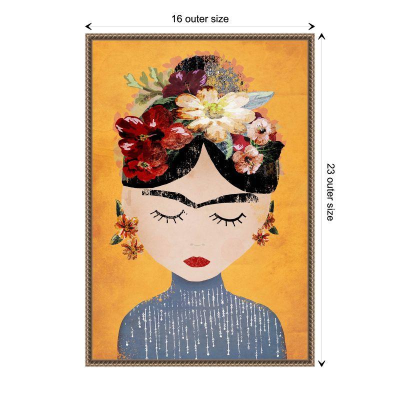 Amanti Art Frida (Yellow Version) by Treechild Canvas Wall Art Print Framed 16 x 23-in.