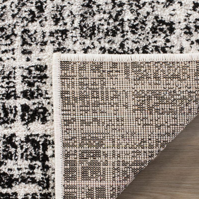Adirondack ADR116 Machine Made Indoor Area Rug - Ivory/Black - 4'x4' - Safavieh