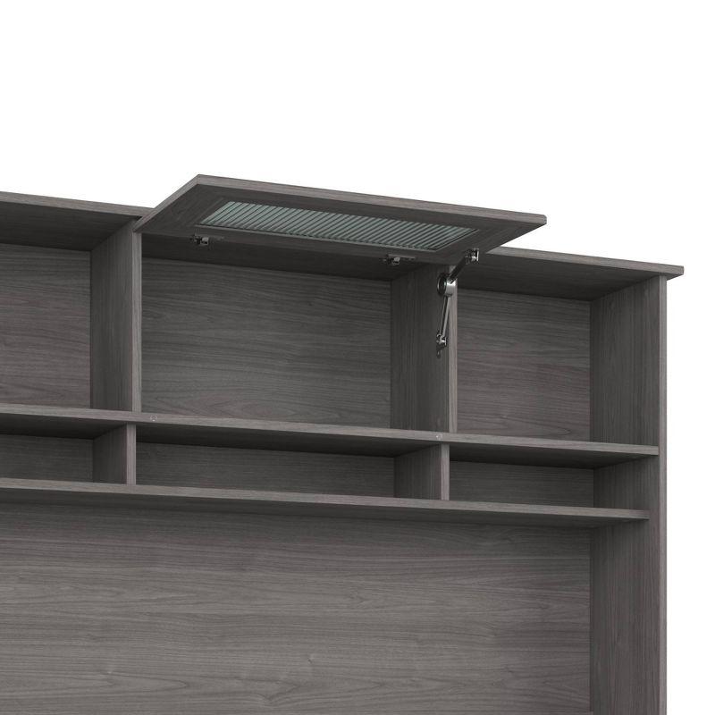 Cabot 60W L Shaped Computer Desk with Hutch Modern Gray - Bush Furniture