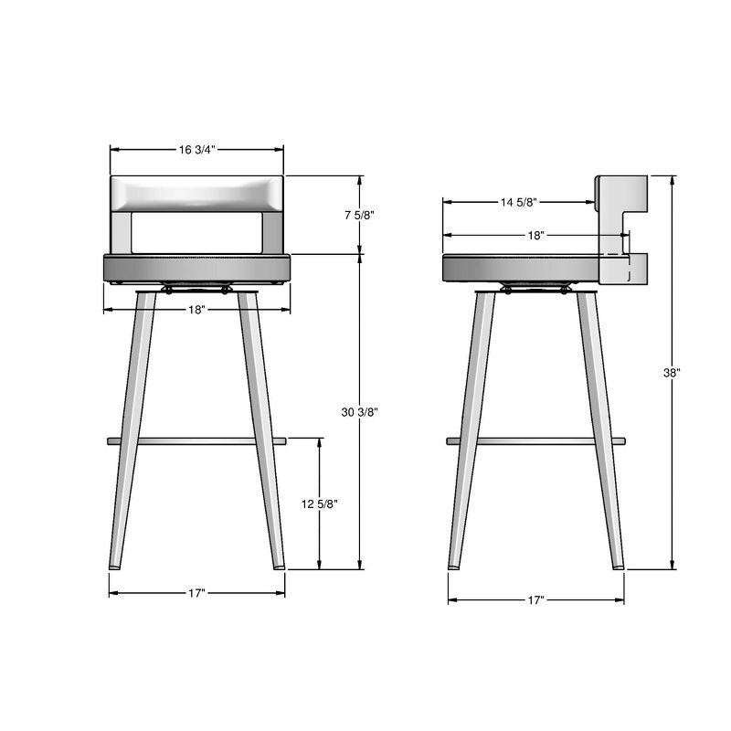 Amisco Paramont Upholstered Barstool