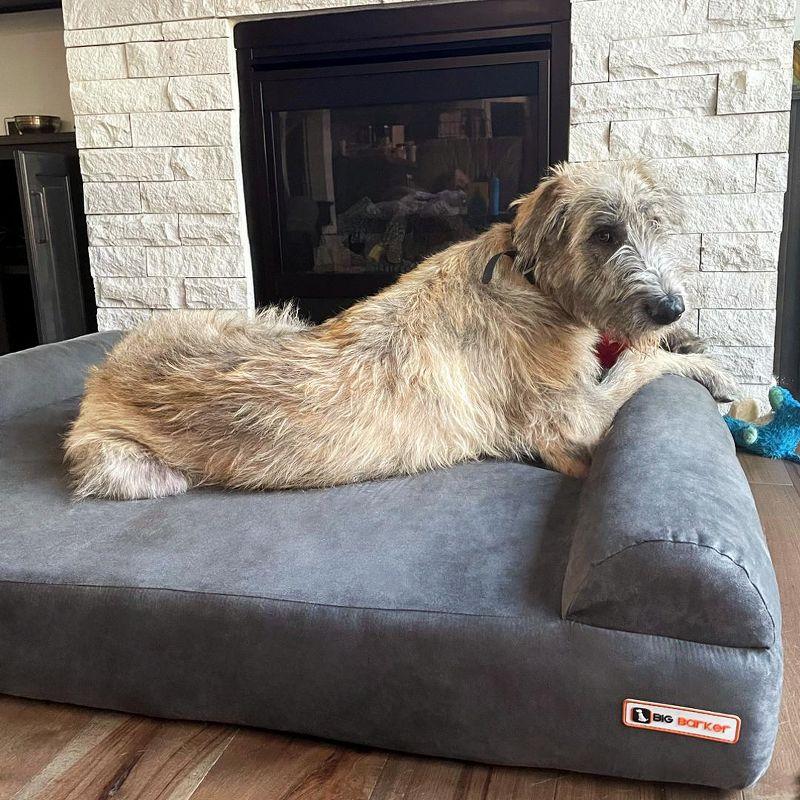 Big Barker 7" Orthopedic Dog Bed - Sofa Edition - Charcoal Gray - Giant - 60" x 48" x 7"