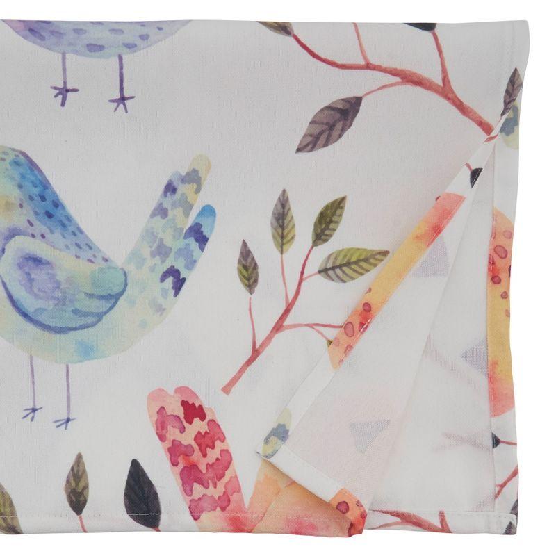 Multicolor Polyester Flock of Birds Table Runner