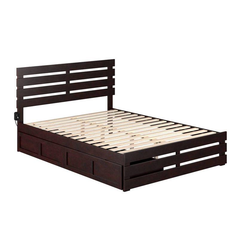 Aaliyah-Skye Solid Wood Slat Storage Bed