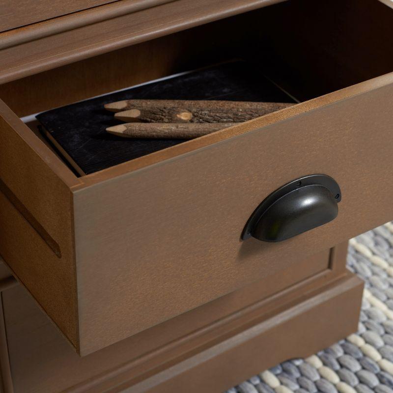 Griffin 3 Drawer Side Table - AMH5717 - Sepia - Safavieh Couture