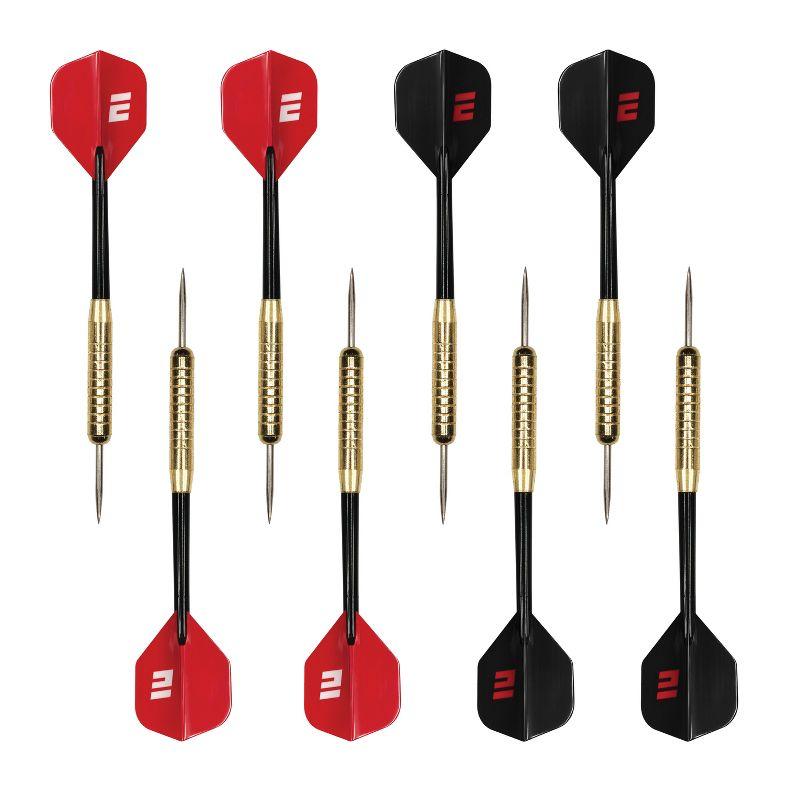 ESPN Dart Board Includes 6 Steel Tip Darts, Bristle Dartboard with Scoreboard (ES-DT240.EXv24)