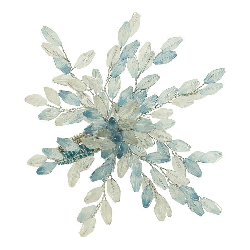 Saro Beaded Flower Napkin Ring (Set of 4)
