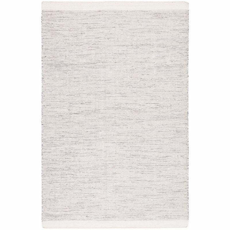 Vermont VRM807 Hand Woven Indoor Area Rug - Ivory/Black - 4'x6' - Safavieh