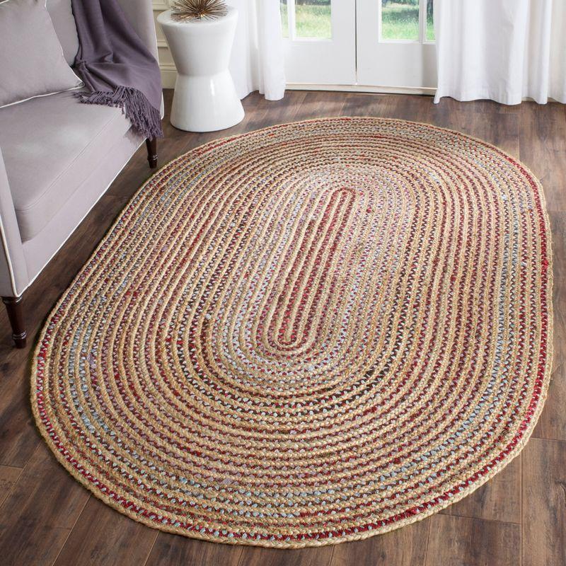 Cape Cod Multicolor Oval Flat Woven Jute Rug