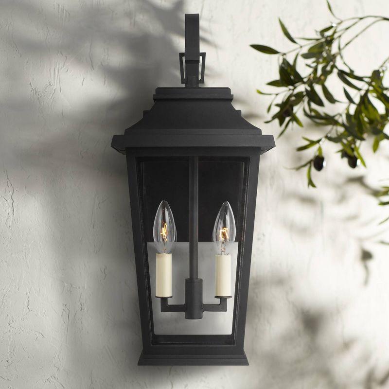 Generation Lighting Warren 19 1/2" High Black 2-Light Outdoor Wall Light