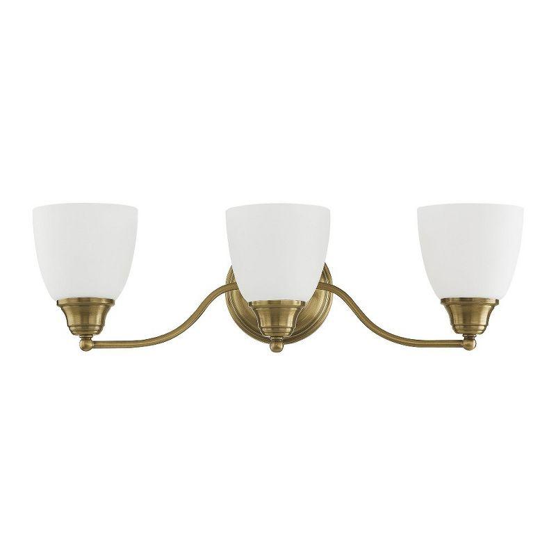 Livex Lighting Somerville 3 - Light Vanity in  Antique Brass