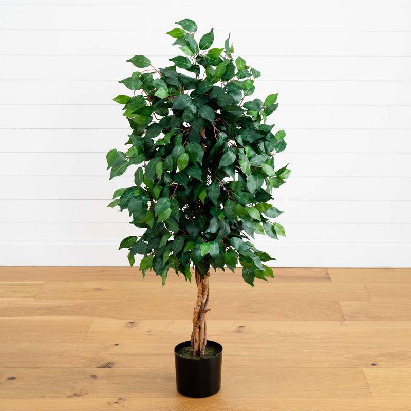 Nearly Natural 4-ft Ficus Silk Tree