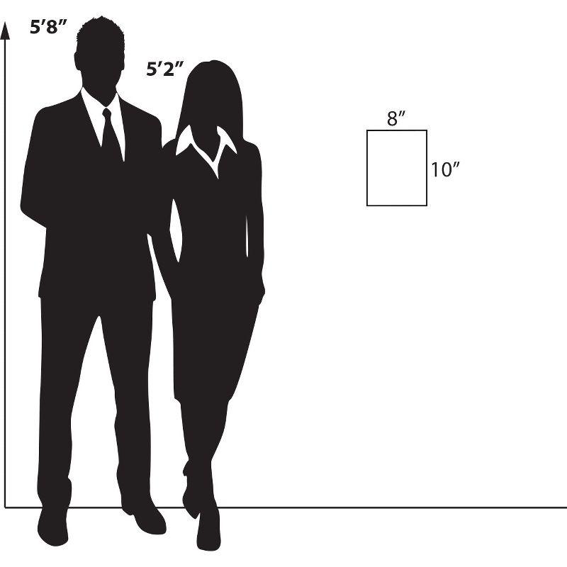 Azar Displays Clear Acrylic Magnet Back Sign Holder Frames 8" W x 10" H - Portrait / Vertical, 2-Pack (Set of 2)