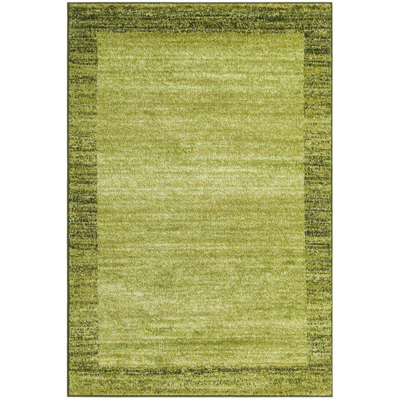 Unique Loom Del Mar Collection Area Rug - Abigail (4' 1" x 6' 1" Rectangle Light Green/Ivory)